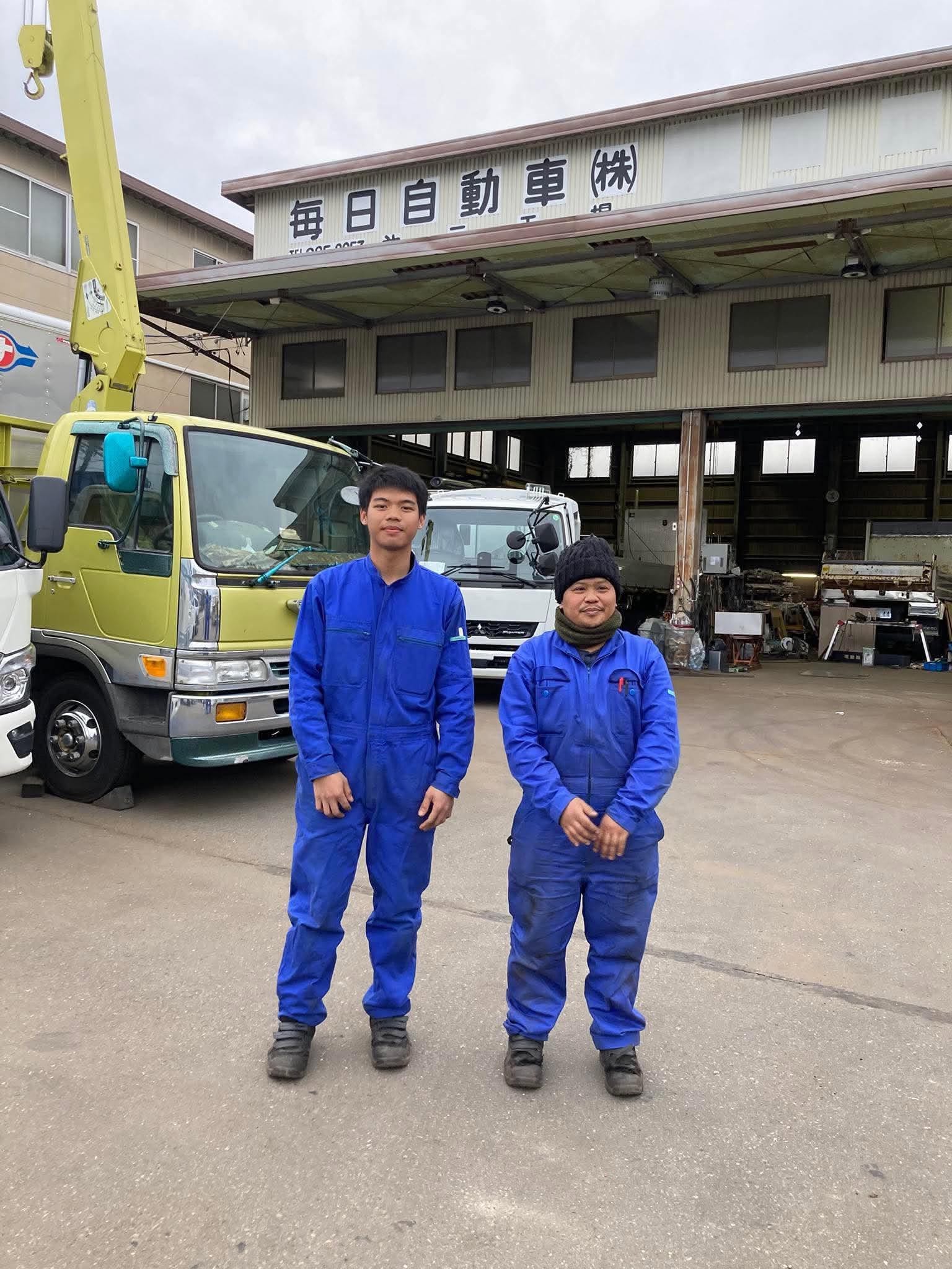 Automotive technicians on the job